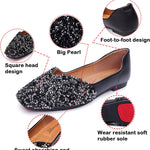 Belifi Women's Rhinestone Flats Fashion Sequin Wedding Shoes
