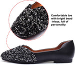 Belifi Women's Rhinestone Flats Fashion Sequin Wedding Shoes