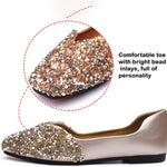 Belifi Women's Rhinestone Flats Fashion Sequin Wedding Shoes