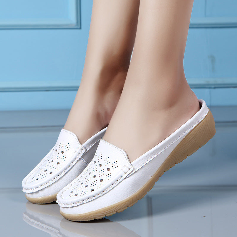 Belifi Single Slope Heel Hollow Shoes