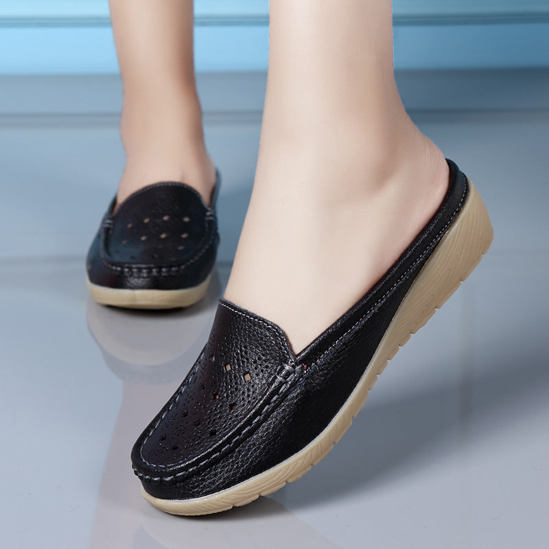 Belifi Single Slope Heel Hollow Shoes