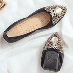 Belifi Rhinestone Flats Casual Comfort Dressy Flats For Wedding Fox Slippers CF306