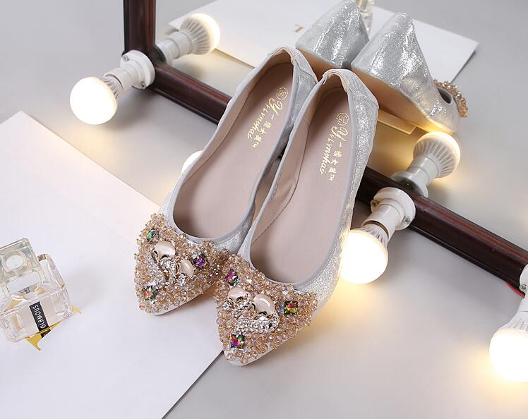Belifi Rhinestone Flats Casual Comfort Dressy Flats For Wedding Fox Slippers CF305