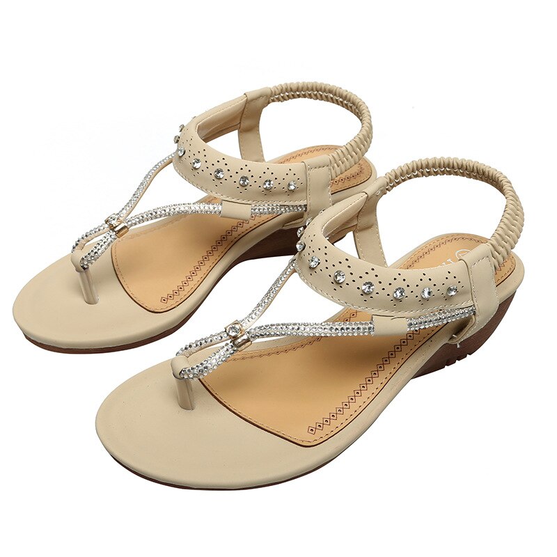 Belifi Fashion Summer Shoes Woman Slip On Fashion Wedge Sandals