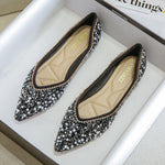 Belifi Rhinestone Flat Bling Diamonds Bridal Shoes