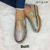 Belifi Dual Twinkle: Multi-Colored Rhinestone-Studded Slip-On Shoes