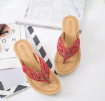 Belifi Rhinestone Eye Personality Pearl Slippers