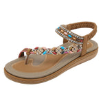 Belifi Rhinestone Leisure Flat Sandals