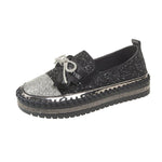 Belifi Shimmering Butterfly: Rhinestone-Encrusted Slip-On Shoes