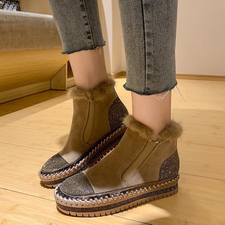 Belifi Thick-soled Rhinestone Fashion Shoes