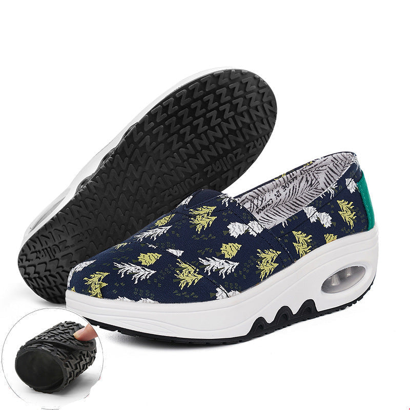 Belifi Platform Canvas Comfortable Casual Shoes