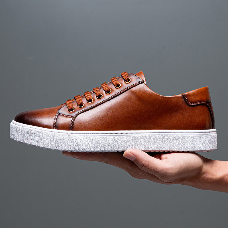 Belifi Men's trendy sneakers British style polished casual shoes