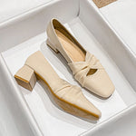 Belifi Silken Cross Leather Elegance Flats