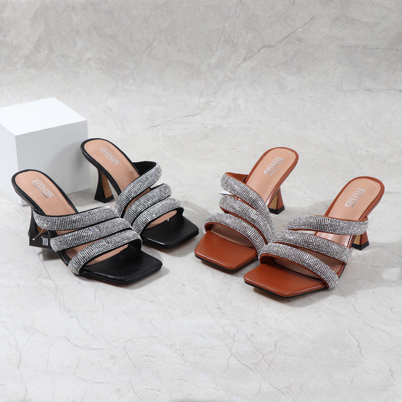 Belifi Rhinestone Comfortable High Heels