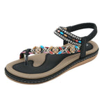 Belifi Rhinestone Leisure Flat Sandals
