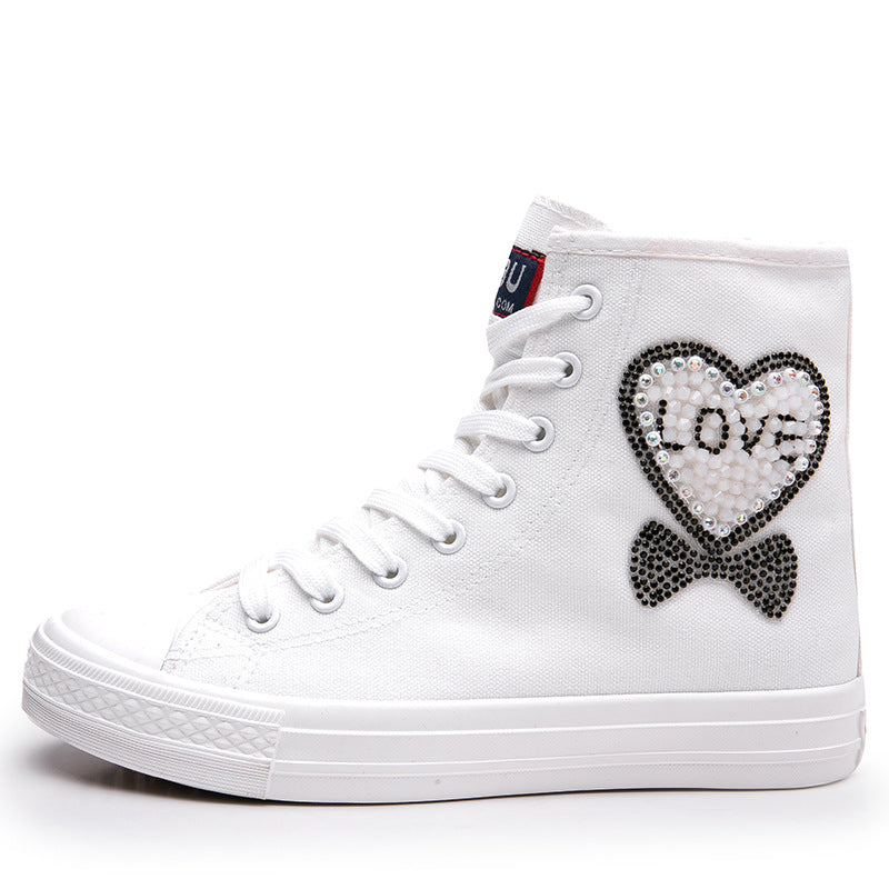 Belifi Casual Sparkling High Top Canvas Shoes
