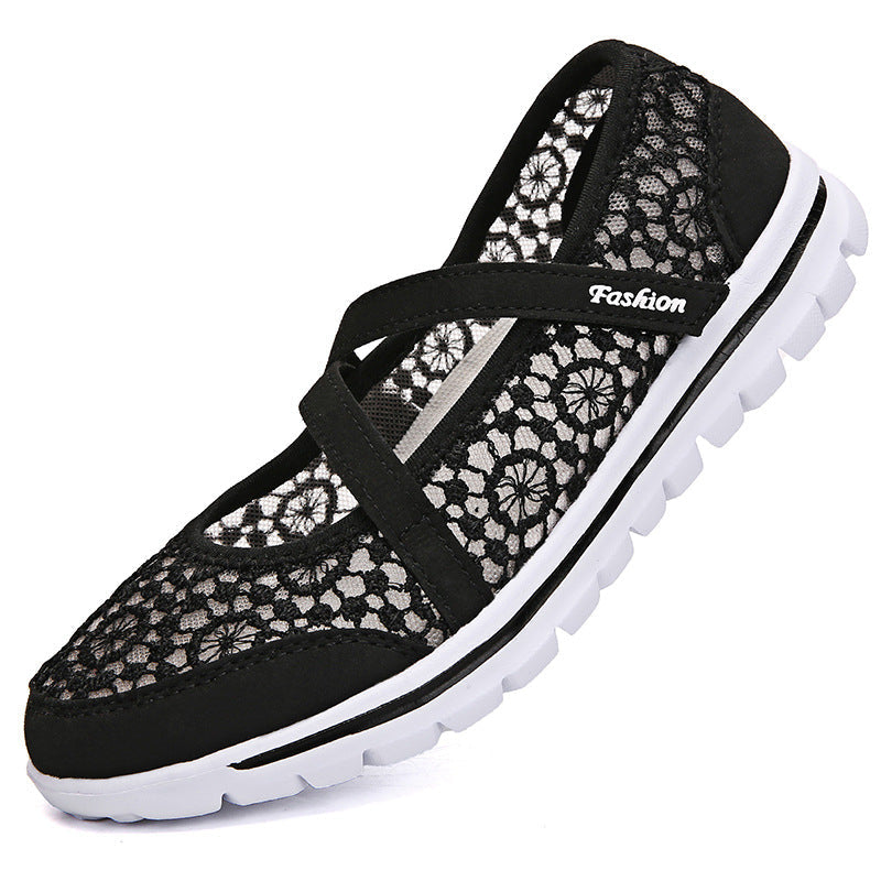 Belifi Lace Breathable Casual Flat Shoes