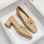 Belifi Silken Cross Leather Elegance Flats