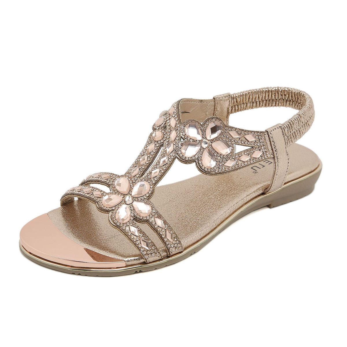 Belifi Rhinestone Comfortable Versatile Flats Sandals