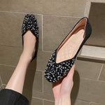 Belifi Square Toe Sequin Shoes