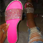 Belifi Flat Bottom Fashion Rhinestone Slippers