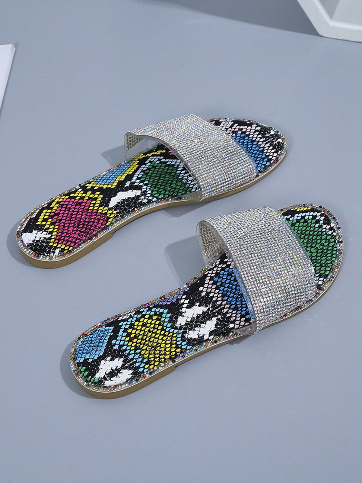 Belifi Fashion Rhinestone Soft-Soled Slippers