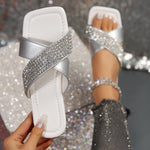 BelifiFlat Bottom Cross Water DiamondSlippers