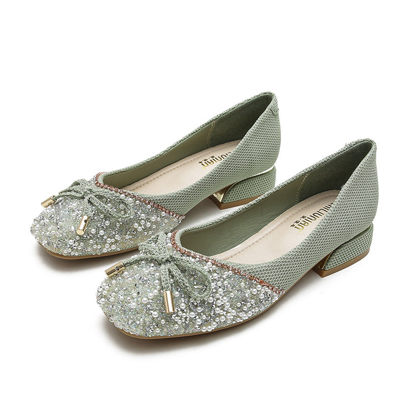 Belifi Women's Rhinestone Flats Fashion Sequin Wedding Shoes
