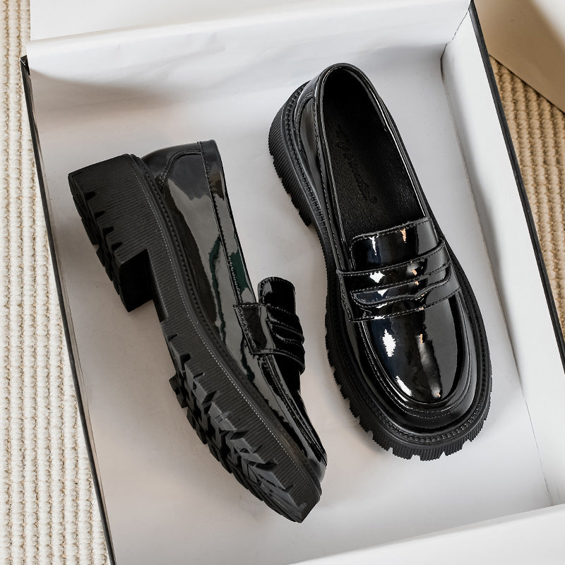 Belifi London Noir Thick-Soled Loafers