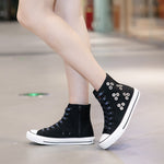 Belifi Breathable Casual High Top Canvas Shoes