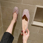 Belifi Square Toe Sequin Shoes