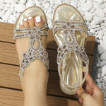 Belifi Casual Flat Bottom Rhinestone Fashion Sandals