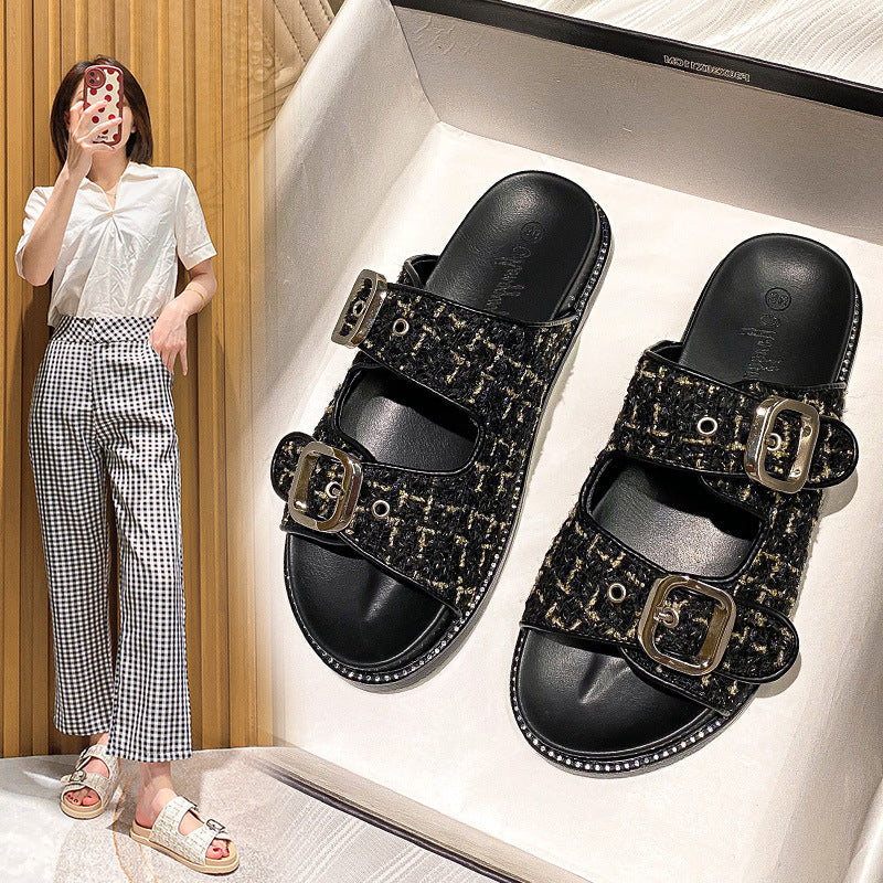 Belifi Stylish Muffin Platform Flat Sandals
