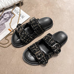 Belifi Stylish Muffin Platform Flat Sandals