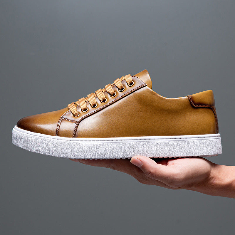 Belifi Men's trendy sneakers British style polished casual shoes