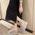 Belifi Thick SoledRhinestone Fashionable Slippers