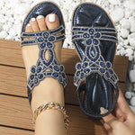 Belifi Casual Flat Bottom Rhinestone Fashion Sandals