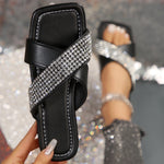 BelifiFlat Bottom Cross Water DiamondSlippers