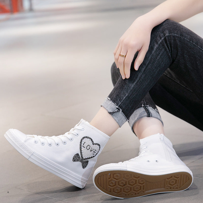 Belifi Casual Sparkling High Top Canvas Shoes