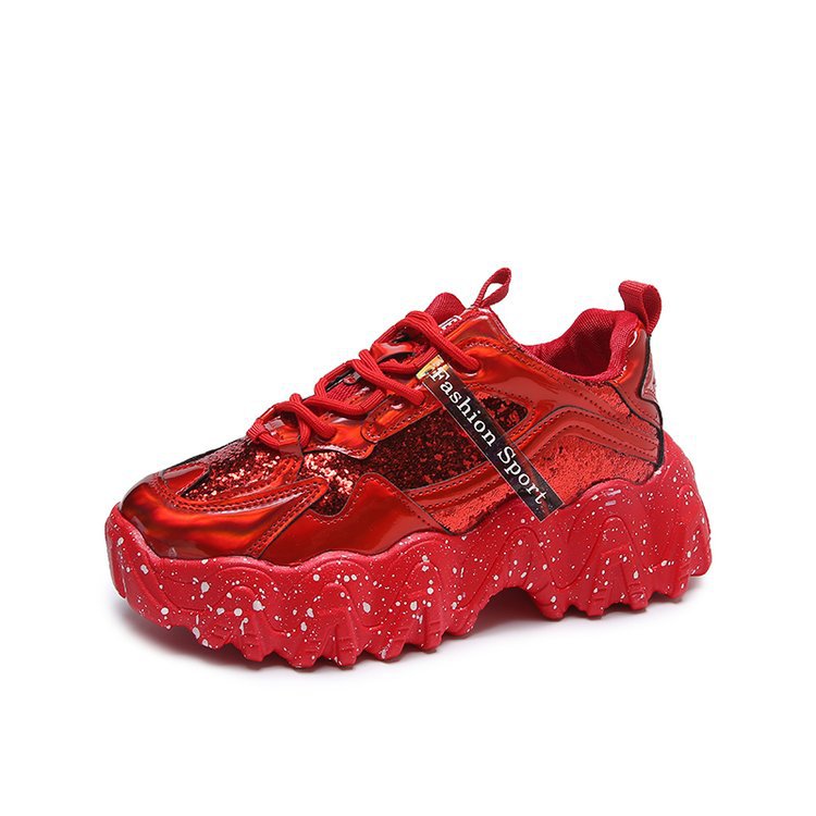 Belifi Crystal Sequin Platform Sneakers