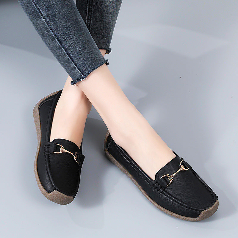 Belifi Flat Fashion Comfortable ShoesLeather Breathable Casual Loafers