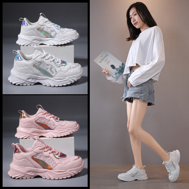 Belifi Breathable Mesh Platform Sneakers