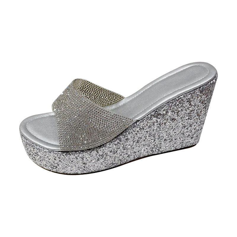 Belifi Rhinestone Stylish Versatile Slippers