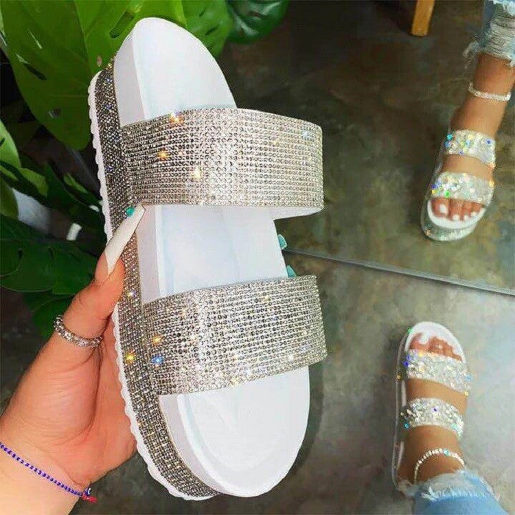 Belifi Thick-soled Fancy Color Diamonds Beach Stylish Casual Sandals
