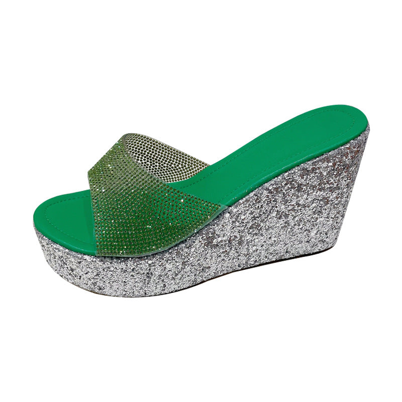 Belifi Rhinestone Stylish Versatile Slippers