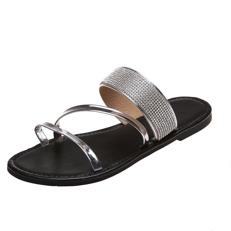Belifi Fashion Rhinestone Breathable Casual Slippers