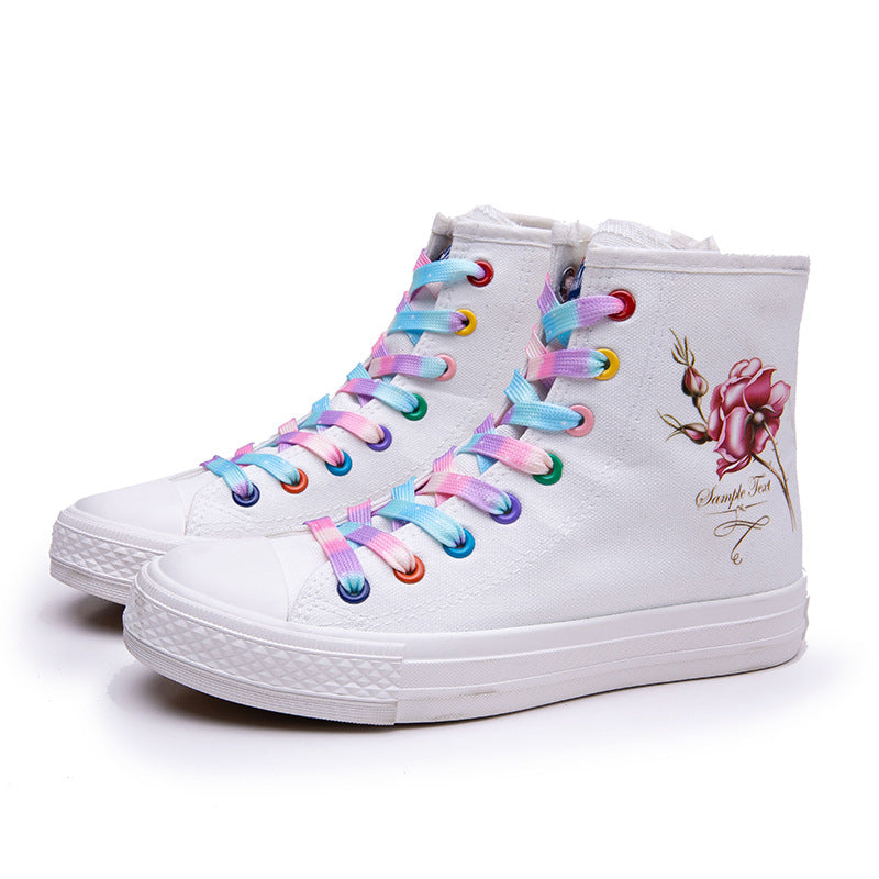 Belifi FashionableBreathable High Top Canvas Shoes
