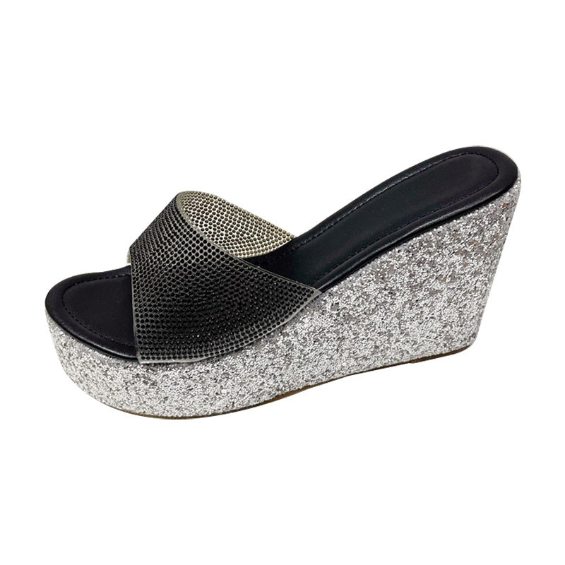 Belifi Rhinestone Stylish Versatile Slippers