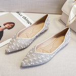 Belifi Shallow Mouth Rhinestone Pearl Soft Bottom Flat