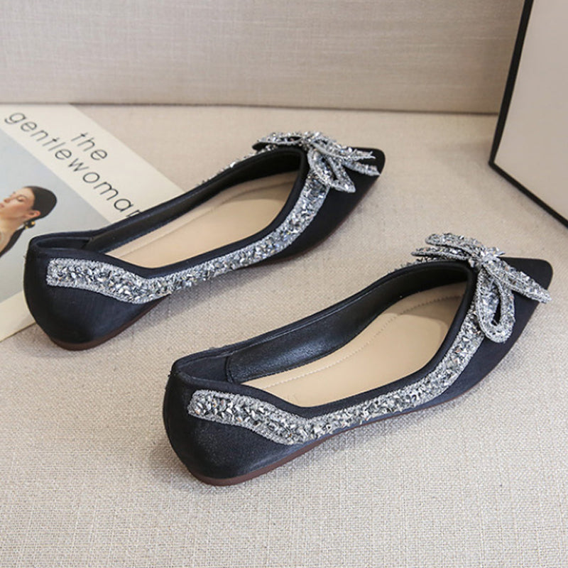 Belifi RhinestoneCasual Comfort Dressy Flats For Wedding Bling Diamonds Bridal Shoes